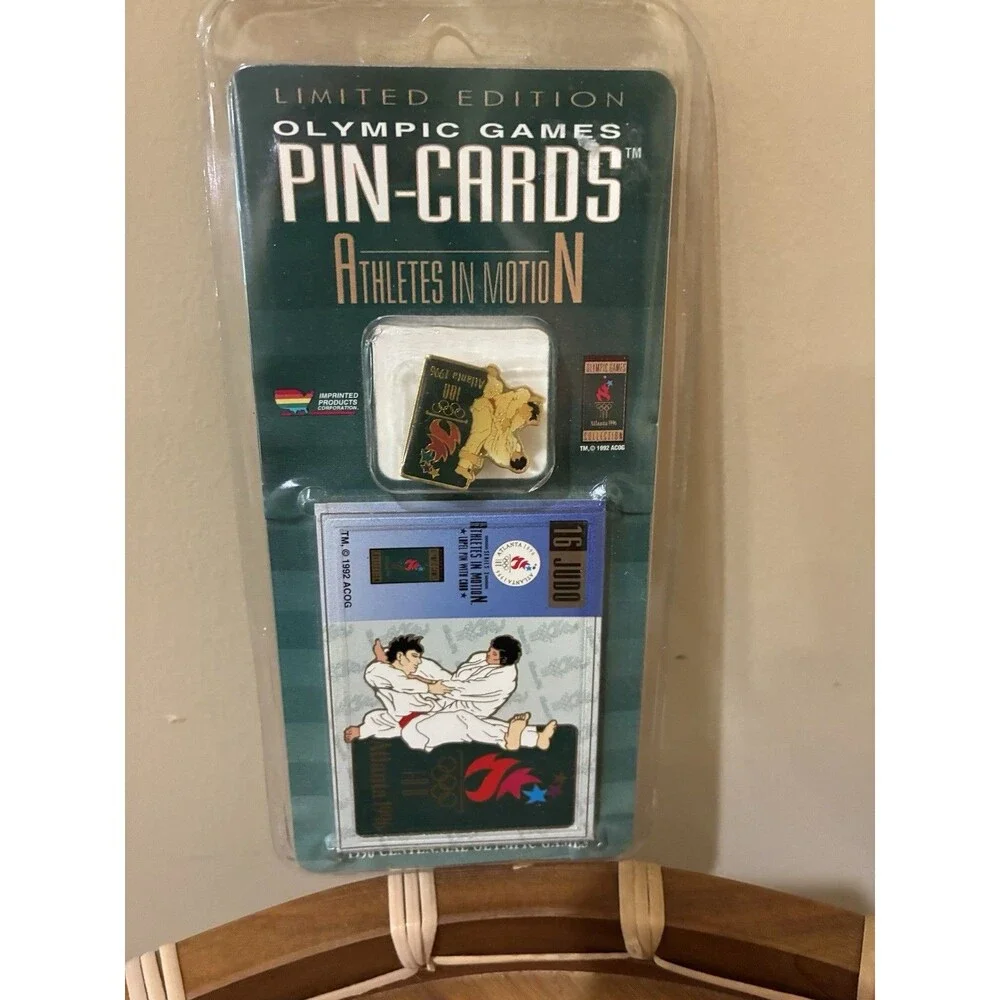 Atlanta Olympic Summer Games 1996 Olympic Pin Judo Limited Edition with Card